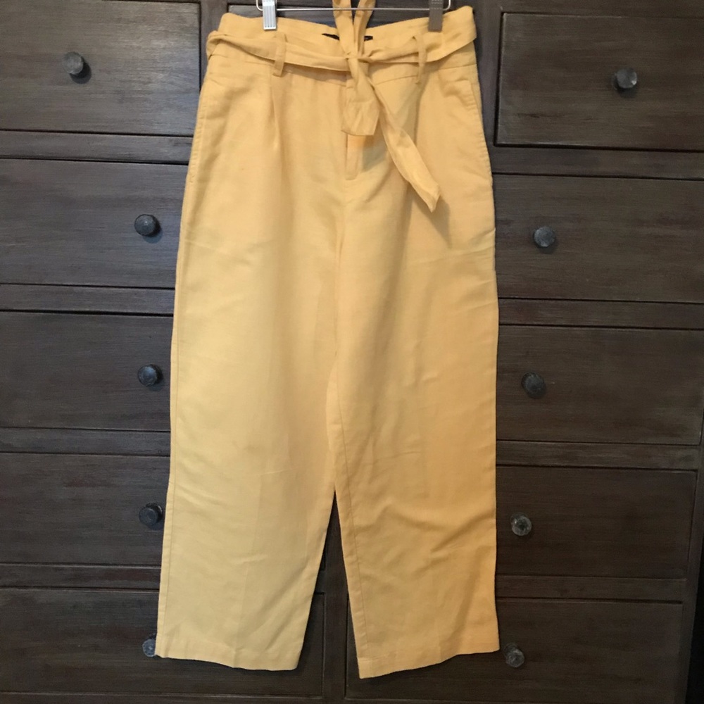 Zara Linen Wide Leg Trouser Size XS